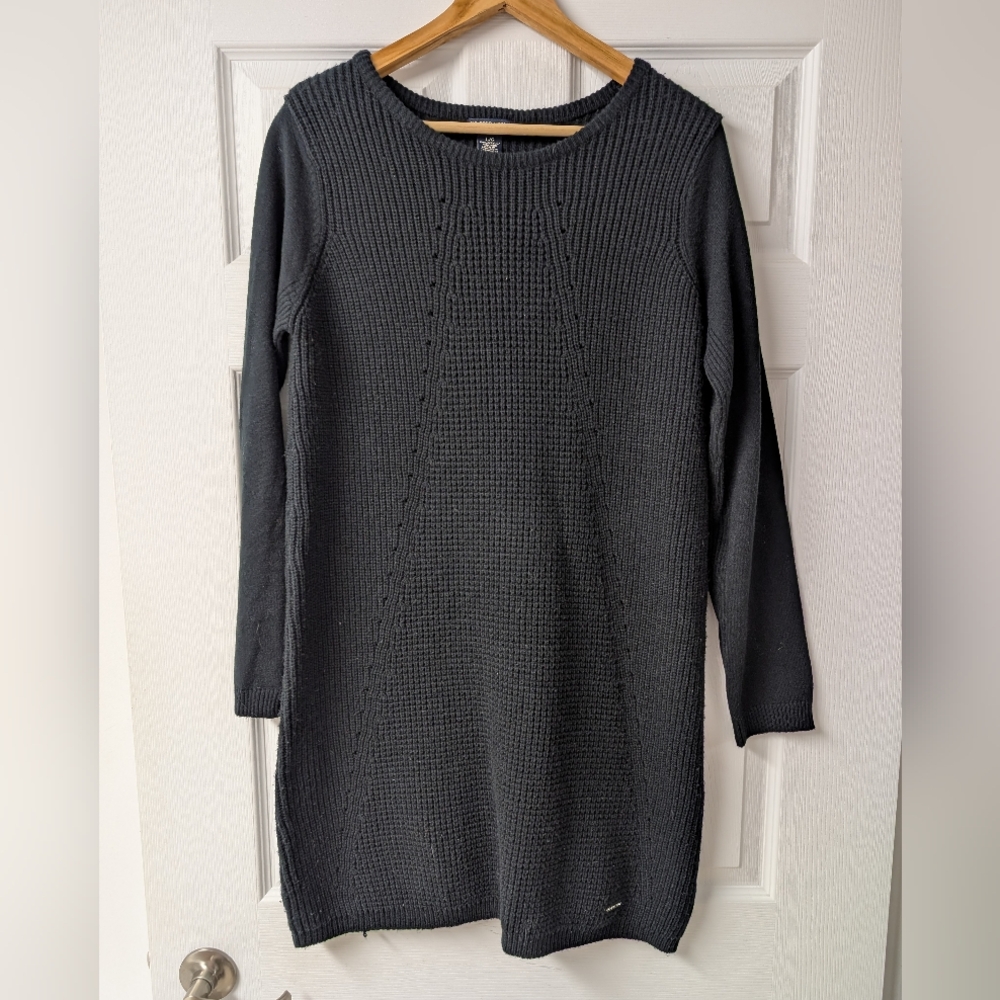 U.S. Polo Assn. Black Long-Sleeve Knit Dress